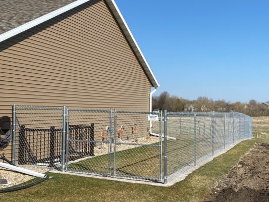 galvanized chain-link fence