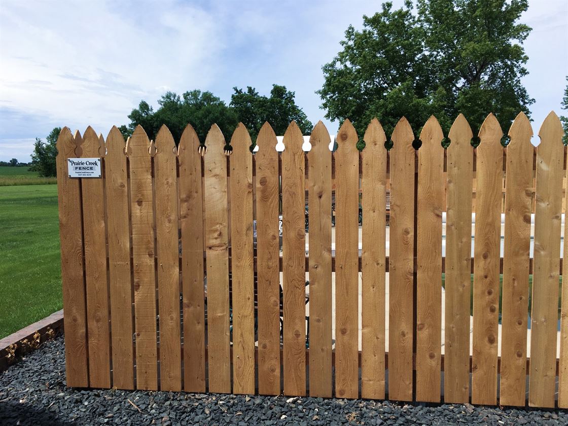 French Gothic Cedar Wood Fence - Prairie Creek Fence